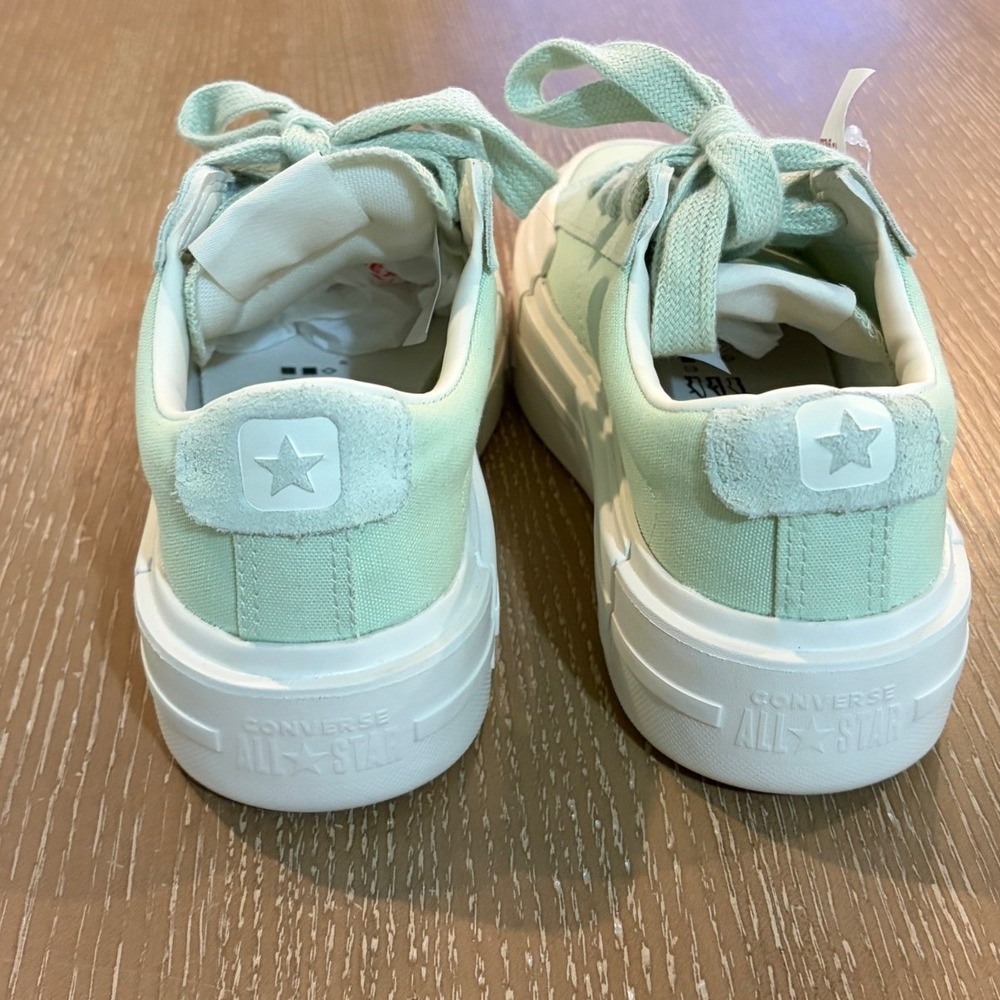 Converse All Star Move Platform Low Top Sneakers Mint Green Canvas Women's 8 - Picture 4 of 8